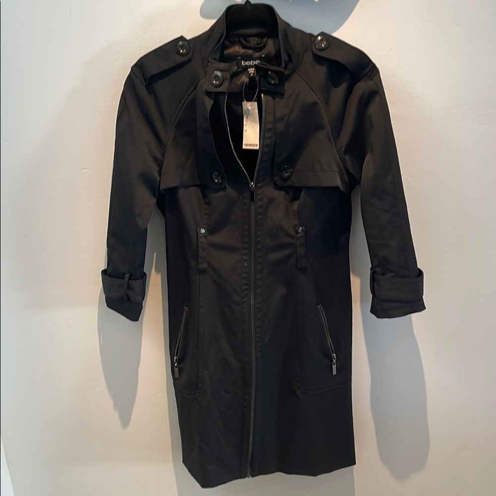 Bebe Black Trench Coat